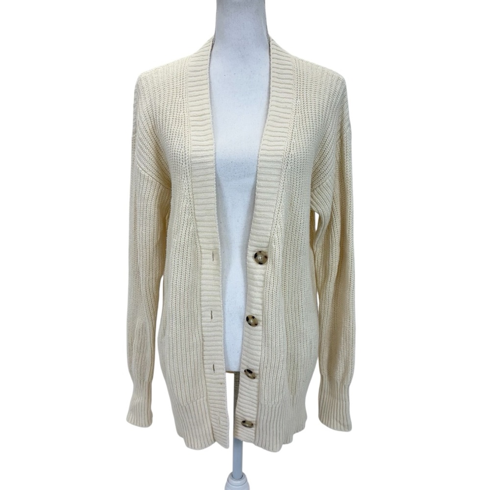 Faherty Boyfriend Cardigan Small Natural / Cream - Picture 5 of 15
